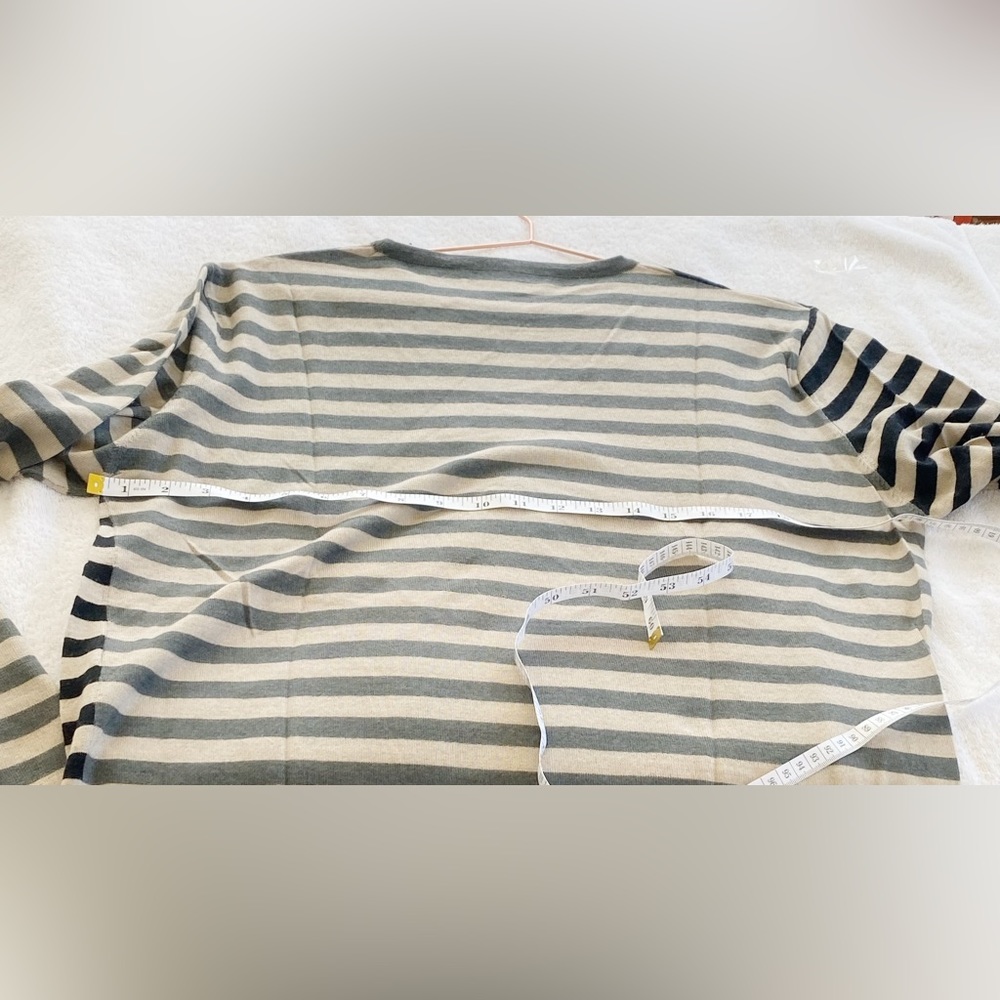 NWOT Armand Diradourian for Paul Smith Cashmere Cotton Striped Sweater L - Picture 4 of 7